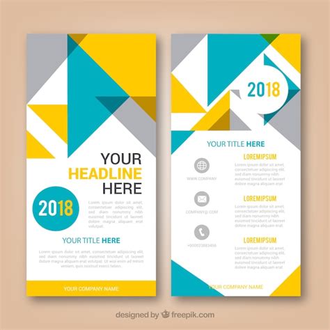 Creative abstract flyer template | Free Vector