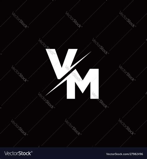 Letter VM logo with Luxury Gold template. Elegance logo vector template ...