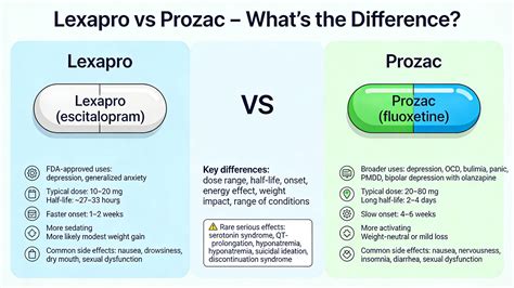 Lexapro vs Prozac: Complete Guide to Differences, & Side Effects