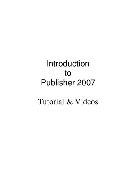 Publisher 2019 Tutorial 的图像结果