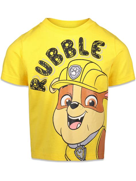 Paw Patrol Chase Marshall Rubble Rocky Toddler Boys 4 Pack T-Shirts ...