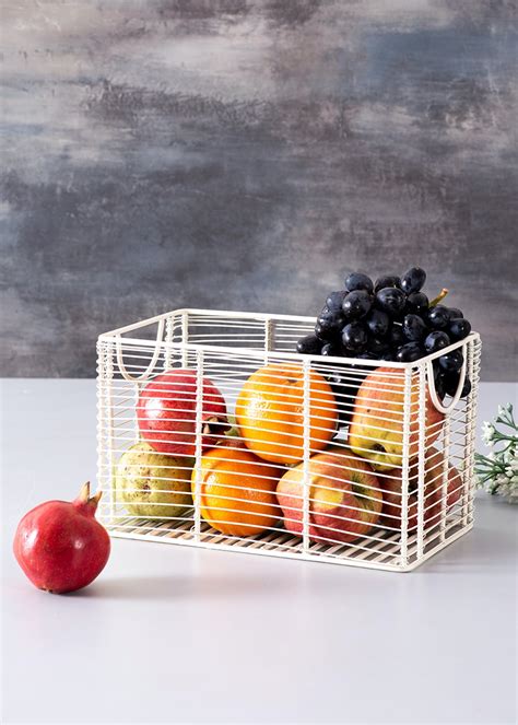 Get Attractive Rectangular Silver Fruit Basket at ₹ 1495 | LBB Shop