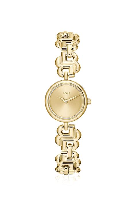 BOSS - Gold-tone watch with monogram bracelet - Gold tone
