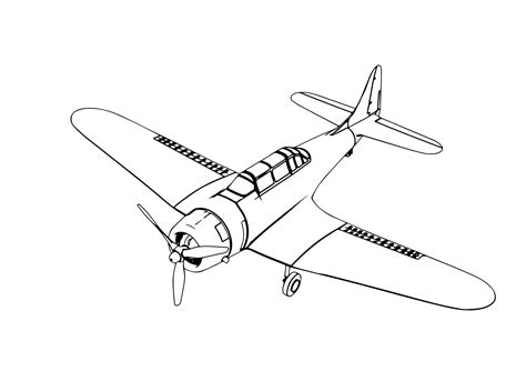 Premium Vector | World war ii military aircraft vector sketch