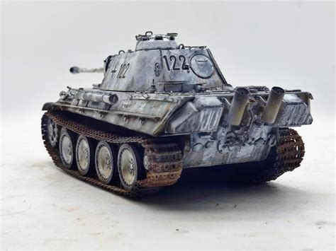 1:35 WWII German Panther G Tank Winter Camouflage Built Model ...