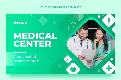 Gradient medizinisches Youtube-Thumbnail | Kostenlose Vektor