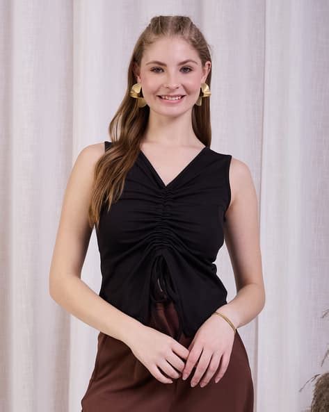 Buy Black Tops for Women by Shein Online | sheinindia.in