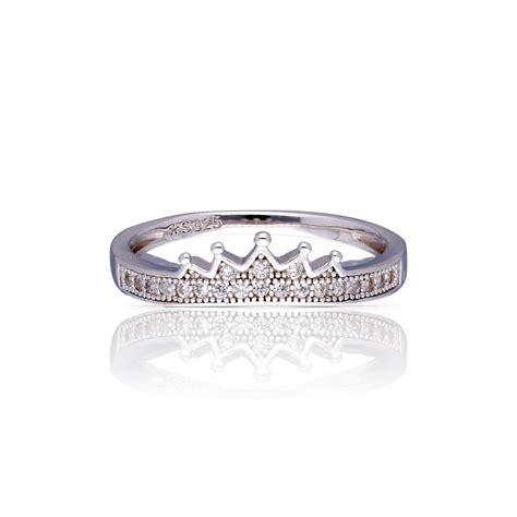 Sparkling Tiara Ring: 925 Silver – Luxevogue