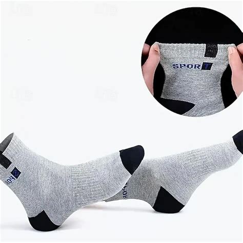 Men's 5 Pairs Multi Packs Socks Running Socks Casual Socks Rainbow ...
