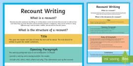 Literacy WAGOLL | Recount Writing Sample | Diary Entry