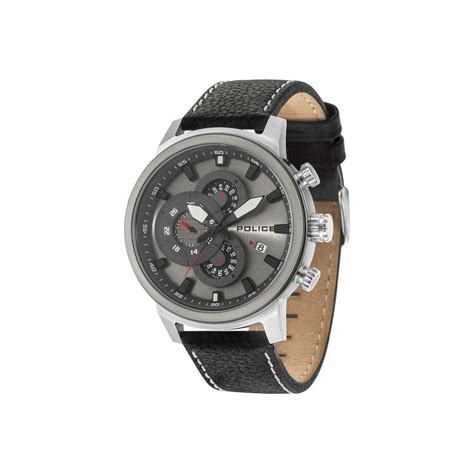 Police Mens Chronograph Leather Watch (Black_Free Size) : Amazon.in ...