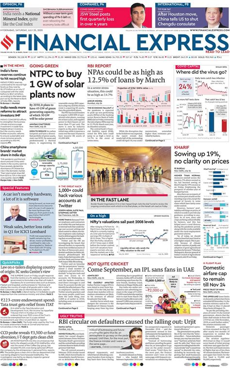 Get digital access to Financial Express Hyderabad - July 25, 2020 issue ...