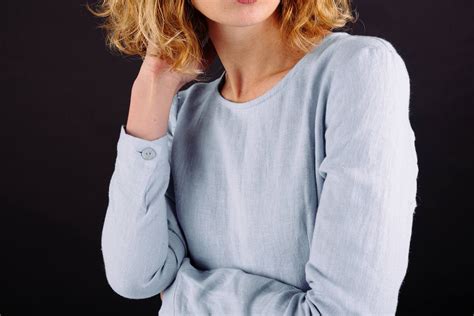 Linen Dress Sky Blue Linen Dress Long Sleeve Linen Dress - Etsy