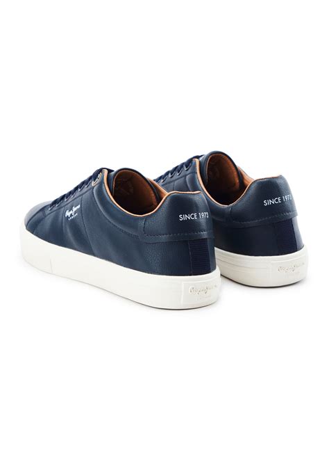 Navy Low-cut Anti-skid Cupsole Sneakers | Pepe Jeans India