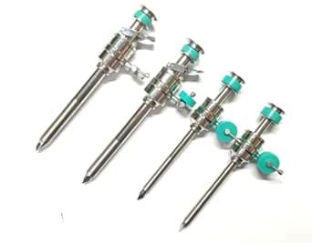 4pc Laparoscopic 10mm & 7mm Trocar Cannula SS Surgical Instruments CE ...