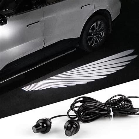 AutoBizarre Car ORVM Side Rear View Mirror Angel Wing Projector Light ...