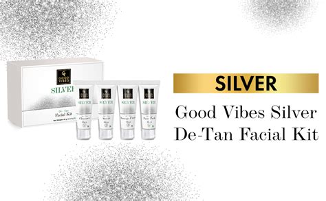Good Vibes Silver De-Tan Facial Kit - 4 Step Skin Care Includes ...