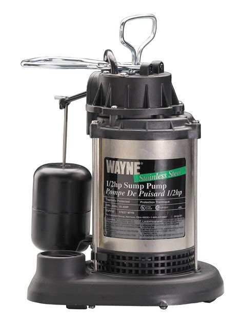 Wayne SSPF50 1/2 HP Stainless Steel Sump Pump with Vertical Float ...