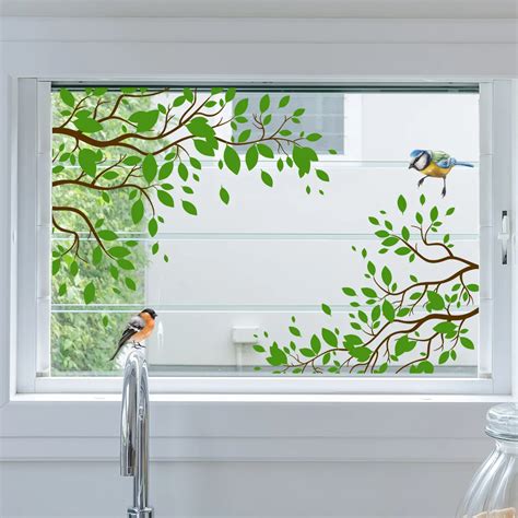 1PCS-Leafy-Birds-Window-Stickers-Glass-Windows-Decor-Wall-Decal-for ...