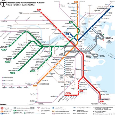MBTA Subway Map 的图像结果