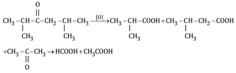 Various products formed on oxidation of 2,5-dimethylhexan-3-one are (i ...