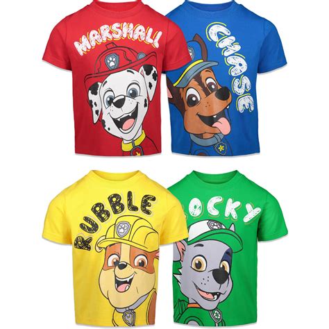 Paw Patrol 4 Pack Graphic T-Shirt | Paw patrol shirt, Paw patrol ...