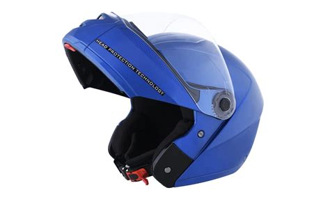 STUDDS Ninja Elite SUPER Flip Up Full Face Helmet (Flame Blue, XL ...