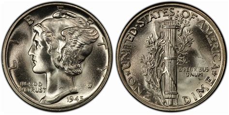 1945 Mercury Dime Error List & Value
