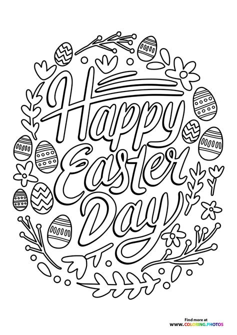 Happy Easter - Coloring Pages for kids | Free and easy print or download