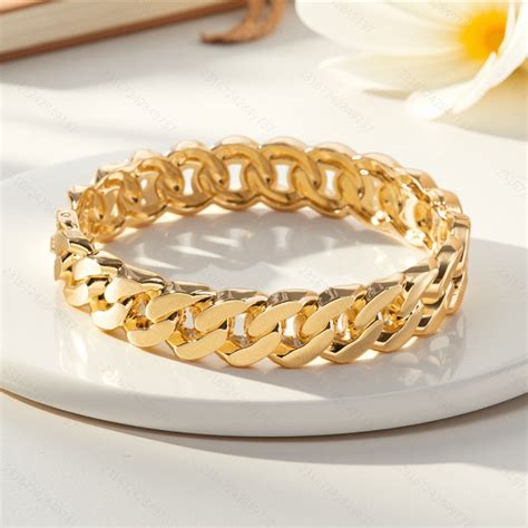 Curb Design Surface 18K Gold Openable Kada Bracelet For Women – ZIVOM