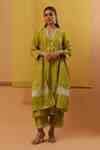 Buy Off White Handloom Cotton, Silk Sequins, Aiza Bahar Thread And Zari ...