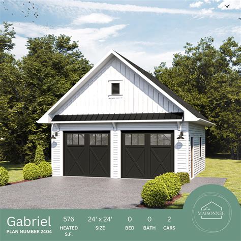 Garage Plan 24'x24' Garage Plan 24x24 Garage Plan Two Car Detached ...