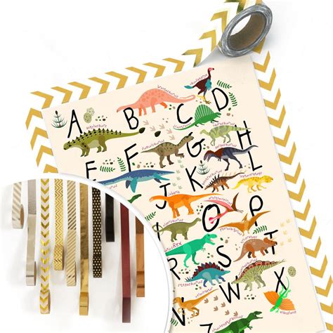 Poster Dinosaur Alphabet | wall-art.com