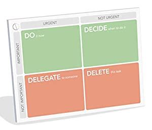 Large Eisenhower Matrix Sticky Notes, 50 pages, 8x6” by DAILY RITMO ...
