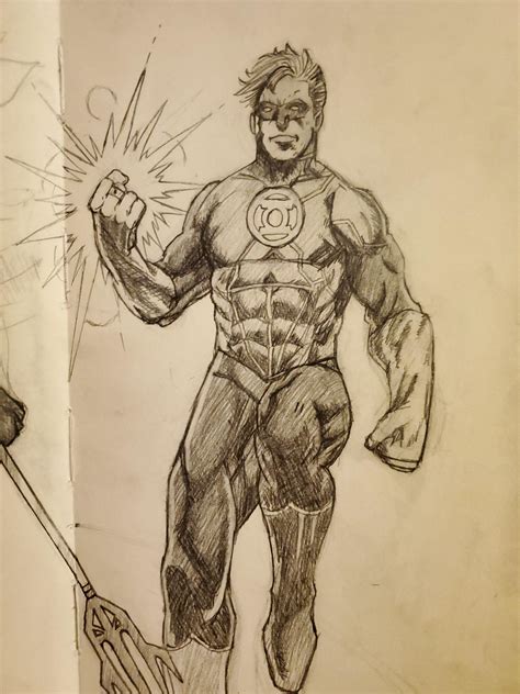 Green Lantern Pencil Drawing