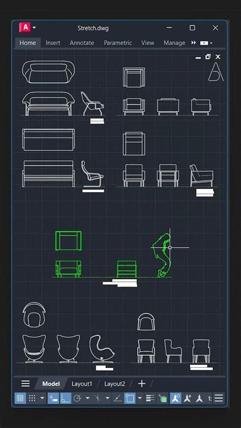 Image result for Autocad Stretch Tutorial
