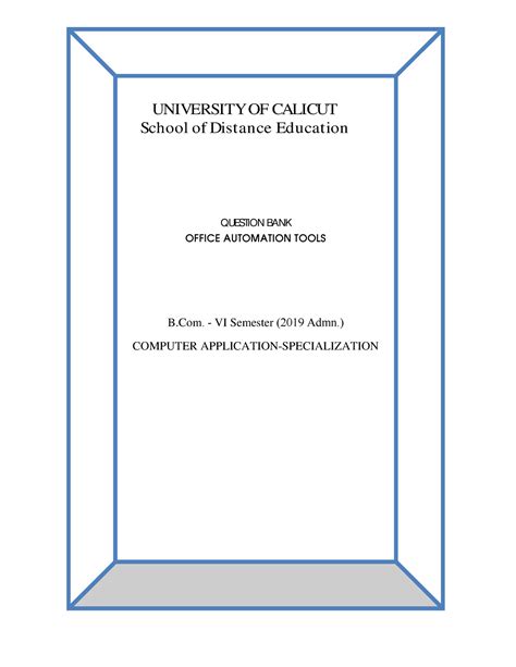 marked MCQ-Office Automation Tools.pdf - UNIVERSITY OF CALICUT School ...