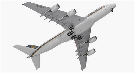Airbus A380 1000 Singapore Airlines Rigged 3D | 3D Molier International