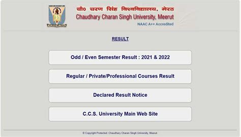 CCSU Result 2023 OUT: एलएलबी, बीबीए और बीसीए 6th सेमेस्टर का रिजल्ट ...