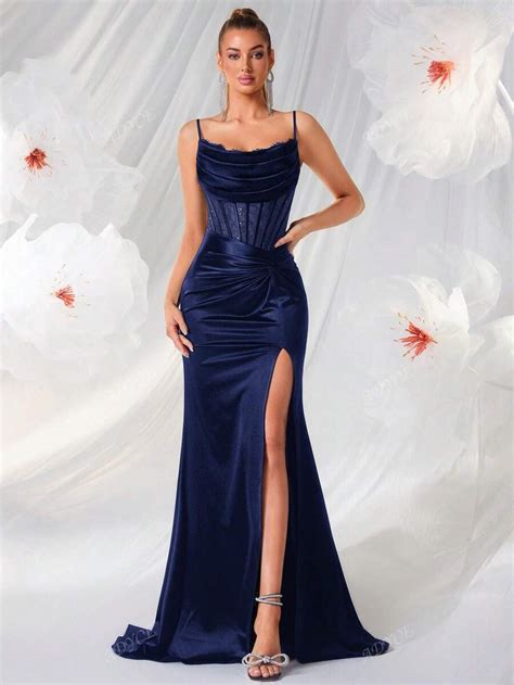 ADYCE Spaghetti Strap Lace Patchwork High Waist Backless Tie Up Ball ...