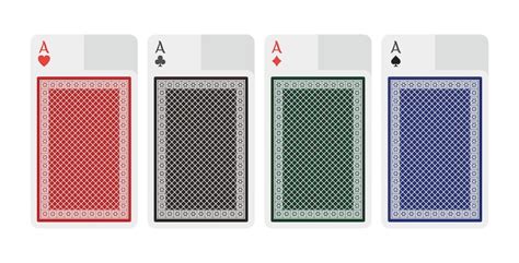 Four playing cards that are covered with the ace position are under the ...