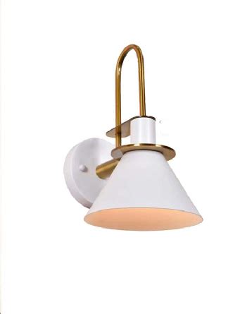 RYTHYM WHITE AND MATTE GOLD WALL LAMP – SUREKH DECOR