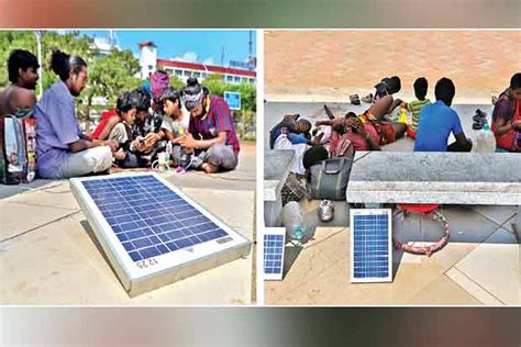 Natural power: Gypsies on Marina use solar panels to charge phone ...