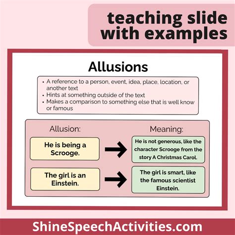 Allusions & Figurative Language – Shine Speech Activities