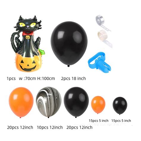 Buy Halloween Balloon Chain Set Halloween Party Atmosphere Layout Latex ...