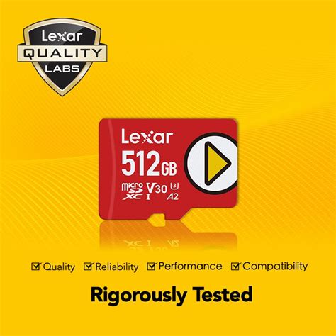 Lexar Play 512GB MicroSDXC U3 A2 Upto 150MB/s Read UHS-I Card ...