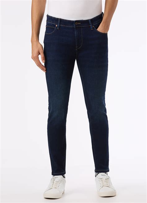 Men Black Mid Rise Skinny Fit Powerflex Jeans | Pepe Jeans India