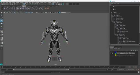 3D model Sci-Fi Combat Robot Character Rigged for Maya | 3D Molier ...