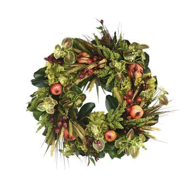 Hydrangea, Heather, Pomegranate and Berry Wreath | Frontgate