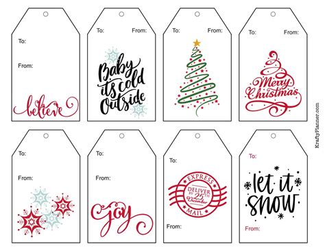 Free Printable Blank Gift Tags Template